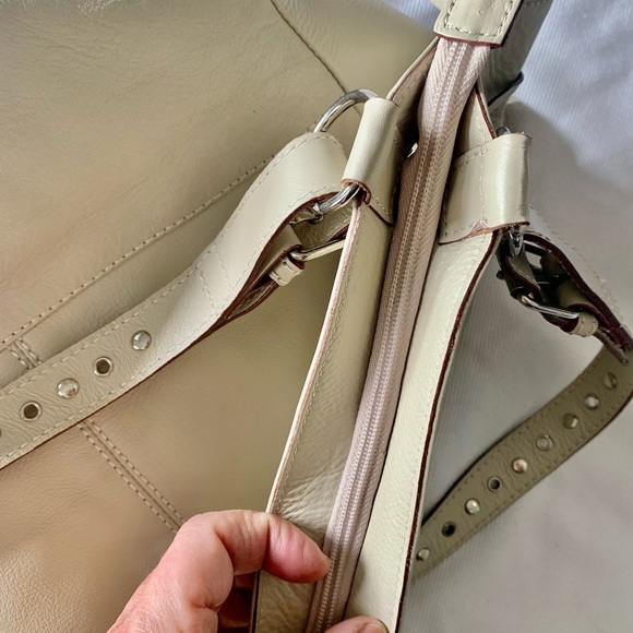 ROBERT PIERI large cream Leather hobo shopper in Excellent condition - Picture 8 of 9